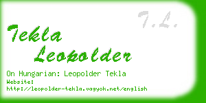 tekla leopolder business card